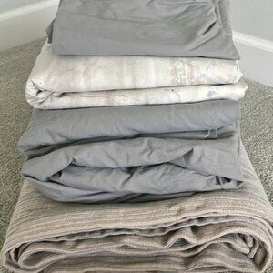 Calvin Klein Grey Queen Sheet Set